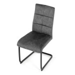 Židle jídelní, šedý samet, černá pohupová podnož
