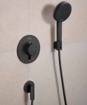 HANSGROHE - Ecostat Comfort S Sprchová baterie pod omítku, s termostatem, kartáčovaný černý chrom 33714340