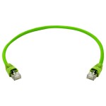 Telegärtner 100008994 RJ45 síťové kabely, propojovací kabely S/FTP 10.0 m zelená S průchodkou chránící proti zlomení 1 ks