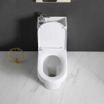 CERANO - WC kombi s umývátkem Hygisink, Rimless - bezokrajové splachování + UF sedátko - spodní/zadní odpad - bílá lesklá - 71,5x36 CER-664708