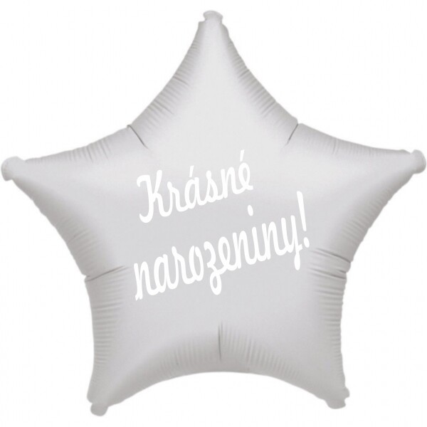 Balónek stříbrná hvězda Krásné narozeniny! Balonky.cz Balónek stříbrná hvězda Krásné narozeniny! Balonky.cz