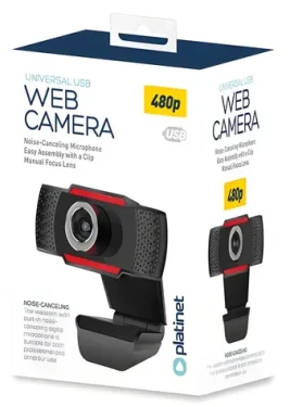 Platinet Web Cam 480p / Webkamera / Vestavěný mikrofon (45489)