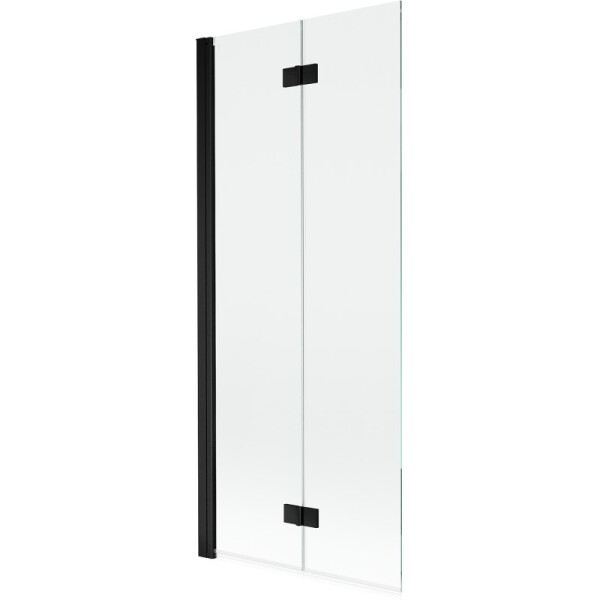 MEXEN - MIST vanová zástěna 80x150 cm 6mm 2-s, černá, čirá, levá 8A9-080-002-70-00-L