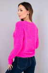 Svetr dámský z baby alpaky 37309 neonově růžový - Kesi UNI