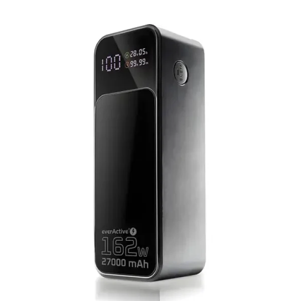 Powerbanka 27 000 mAh černá / Powerbanka / 162,5 W / 2x USB-C / 1x USB-A / QC4+/PD3.1 / LCD displej se svítilnou (EB-27Q)
