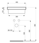 HOPA - Umyvadlo STAMPO 49,5 x 43 x 17,5 cm - zápustné OLKLT6091