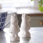 Pluto Design Keramická slánka a pepřenka Moomin White, bílá barva, keramika