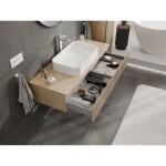 MEXEN/S - Rivel koupelnová skříňka pod umyvadlo 120 cm s deskou, 1 šuplík, reliéf , dub 91A20-12023-1-BFC81