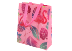 Mamido Dárková taška Flamingo 30,5cm x 24,5cm x 10cm růžová