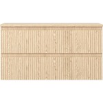 MEXEN/S - Rivel koupelnová skříňka pod umyvadlo 90 cm s deskou, 2 zásuvky, reliéf , dub 91A20-09047-2-BFFC81