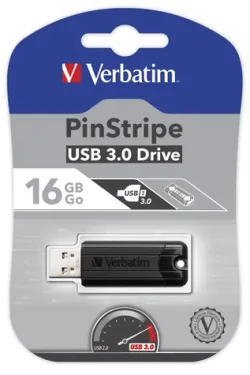 VERBATIM PinStripe černá flash disk USB 3.0