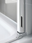 KERMI - Cada XS stříbrná lesk Dvoukřídlé kyvné dveře 1200/2000 čiré sklo s CadaClean CKPTD12020VPK CKPTD12020VPK