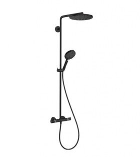 HANSGROHE - Raindance S Sprchový set s termostatem, průměr 24 cm, 3 proudy, EcoSmart, matná černá 28823670