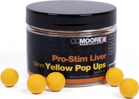 CC Moore Plovoucí boilie Pro-Stim Liver Pop Ups Yellow - 12mm 55ks,CC Moore Plovoucí boilie Pro-Stim Liver Pop Ups Yellow - 12mm 55ks