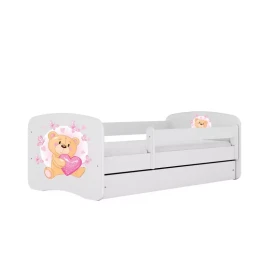 Dětská postel Babydreams bílá 80x160 Medvídek s motýlky