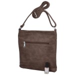 Příjemná dámská koženková crossbody s výraznou ozdobou Alice, hnědobéžová