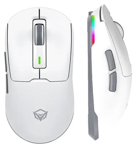 Meetion GW24 bílá / Herní myš / optická / 8000 DPI / Tri-Mode / RGB (GW24)