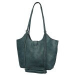 Módní dámská koženková kabelka na rameno Persida, modrá