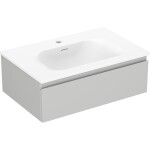 MEXEN/S - Orio koupelnová skříňka 70 cm s umyvadlem Vela, 1 šuplík, šedá mat/bílá mat 91A10-07023-1-BF62-W23M01