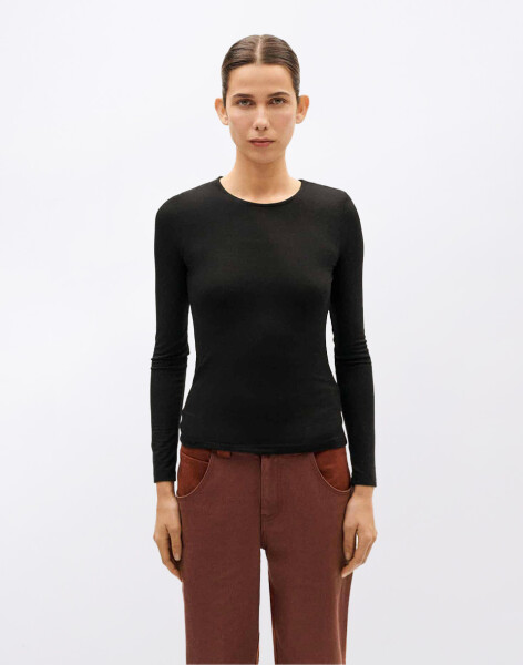 Tričko Thinking MU Black Brisa Cachemire Top BLACK