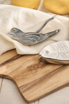 Ib Laursen Ruční lis na citron Bird Shaped, stříbrná barva, kov