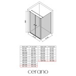 CERANO - Sprchový kout Antelo L - L/P - 6 mm - chrom, transparentní sklo - 150x100 - otočný CER-666769