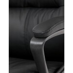 Kancelářské křeslo, černá ekokůže, taštičkové pružiny, kovový kříž, kolečka na tvrdé podlahy