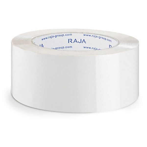 36 x PP lepicí páska s firemním potiskem RAJA, standardní, 3 barevný potisk, bílá, 48mm x 66m