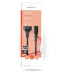 Nedis napájecí kabel Euro-IEC320-C7 černá / Napájecí kabel / Přímý / Poniklovaný / Plochý PVC / 3 m (PCGB11040BK30)