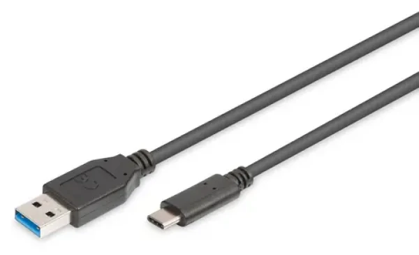 Digitus černá / USB kabel / USB-C - USB-A / USB 3.0 / 5 Gbps / 3A / 1 m (AK-300136-010-S)
