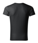 Slim Fit V-neck tričko pánské ebony gray XL