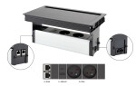 Versalogic VersaFlap Mono 2.0 elektrická zásuvka 2x 230V, FR, RJ45, USB A/C, černá matná (497041)