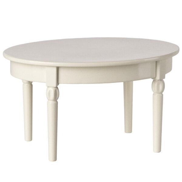 Maileg Jídelní stůl pro myšky Maileg Off White, bílá barva, kov