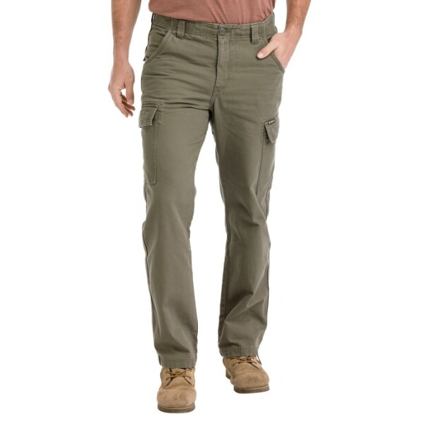 Bushman Pánské kapsáčové kalhoty Klawer, tmavá khaki 52