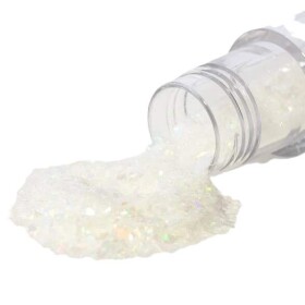 PME Jedlé třpytky White Crystal Bílé 3g