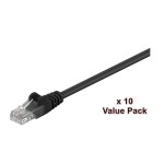 MicroConnect V-UTP503SVP RJ45 síťové kabely, propojovací kabely 3 m černá 10 ks