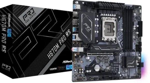 ASRock H670M Pro RS / H670 / LGA 1700 / 4x DDR4 / PCIEx16 / 1x GLAN / mATX (90-MXBHK0-A0UAYZ)