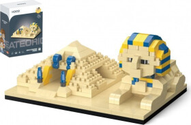 Stavebnice mini KOCO Pyramida a sfinga plast 410 ks v krabičce 13x16,5x7cm