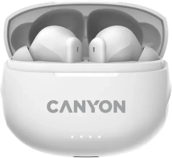 CANYON TWS-8 bílá / sluchátka s mikrofonem / BT 5.3 / pouzdro 470mAh (CNS-TWS8W)
