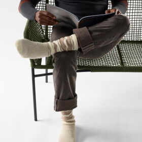 SMARTWOOL Everyday Cozy Slipper Socks, Mocha (vzorek) velikost: L