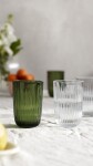 KÄHLER Sklenice na vodu Hammershøi Green 370 ml – set 4 ks, zelená barva, sklo