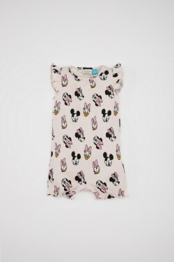 DEFACTO Baby Girl Newborn Disney Mickey Minnie Ribbed Camisole Sleeveless Jumpsuit