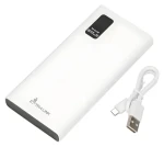 Extralink EPB-067W bílá / Powerbanka / 10 000 mAh / 2x USB-A + USB-C / 22,5W / LED displej (EX.19492)