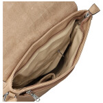 Trendy dámská koženková crossbody kabelka Relinda, béžová