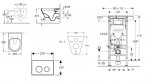 GEBERIT - Duofix Set předstěnové instalace, klozetu a sedátka Villeroy Boch, tlačítka Sigma30, DirectFlush, SoftClose, CeramicPlus, bílá/chrom SANI11CK3105