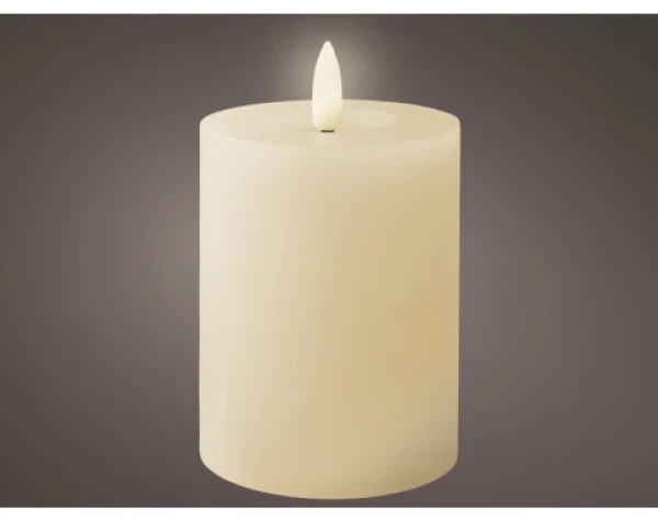 LED svíčka Lumineo 7x11,2 cm, krémová