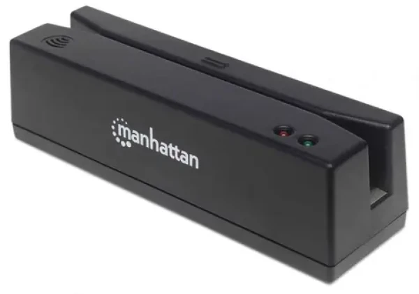 Manhattan Čtečka magnetických karet černá / Snímač / 3 stopy / USB / LED indikace (460255)