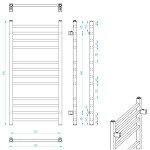 SAPHO - METRO otopné těleso 450x890 černá mat IR400TB