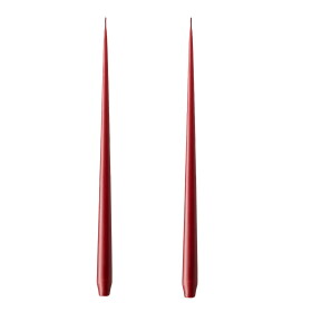 Ester & erik Svíčka Taper 32 cm – 44 Deep Wine Matt – set 2 ks, červená barva, vosk