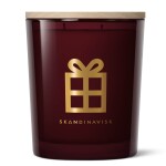SKANDINAVISK JUL 350 g - SKANDINAVISK Vonná svíčka ve skle JUL Gold (Vánoce) 350 g, červená barva, sklo